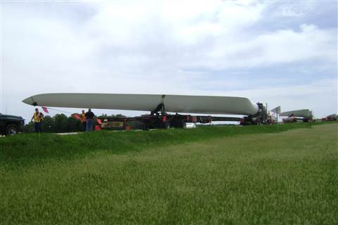 The Etnyre Trailer Co. has introduced a new trailer designed to haul longer and larger wind turbine 