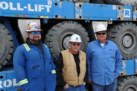 Left to right; Brent Brown, Gary Lyons, Robert Jackson, from Roll-Lift USA